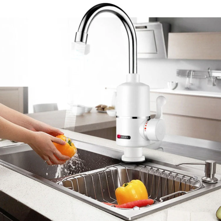 Kitchen Instant Electric Hot Water Faucet EU Plug, Style:Digital Display Big Elbow - Image 3