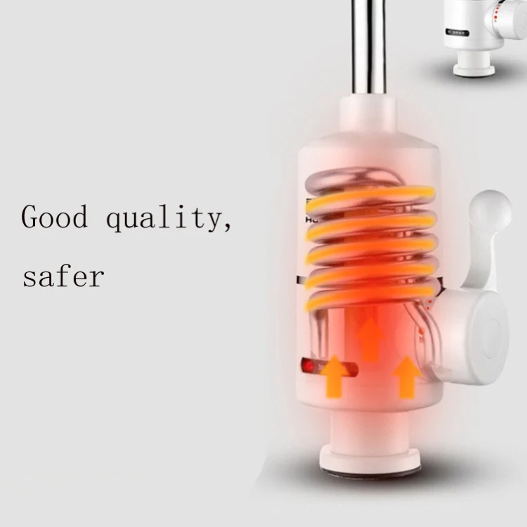 Kitchen Instant Electric Hot Water Faucet EU Plug, Style:Digital Display Big Elbow - Image 4
