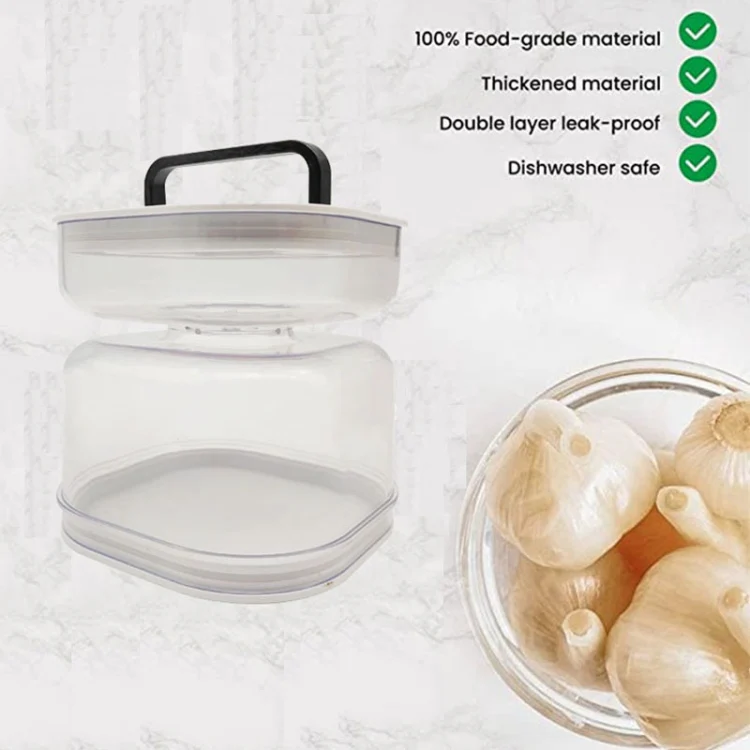 Kitchen Wet And Dry Separate Pickle Jar Plastic Wet And Dry Dispenser Hourglass Can, Style: Round - Image 8