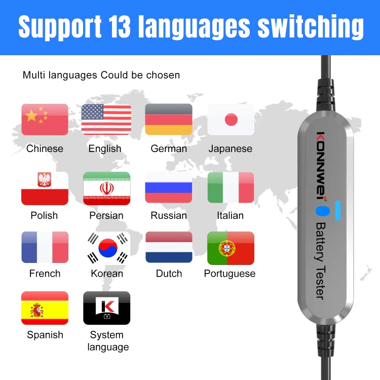 KONNWEI BK100 X431 BST360 Car Bluetooth Battery Tester(Silver) - Image 7