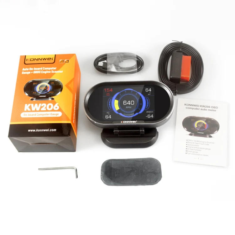 KONNWEI KW206 2 in 1 OBDII / EOBD12V Car Fault Scanner + 3.5 inch LCD Monitor - Image 14