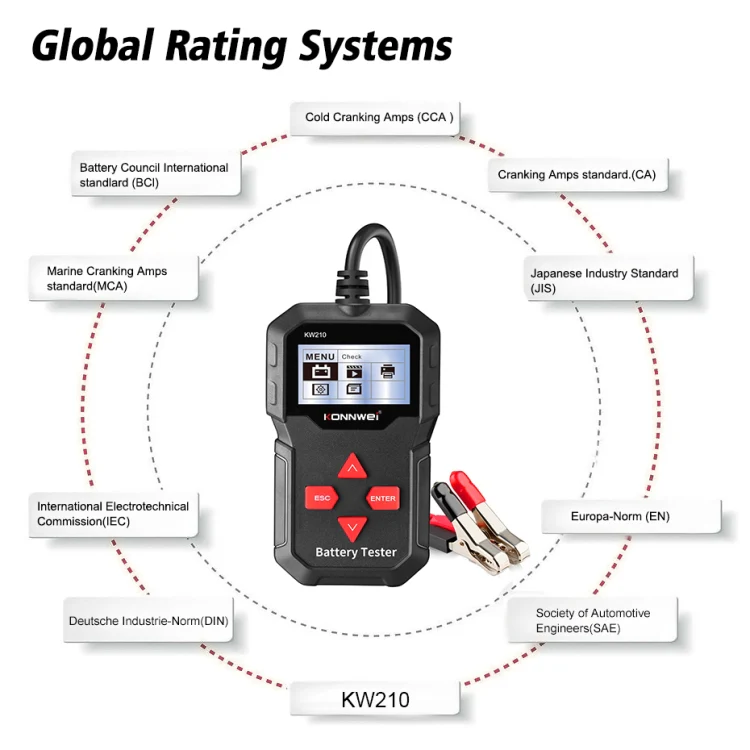 KONNWEI KW210 Car Battery Test Battery Capacity Resistance Battery Detector - Image 12