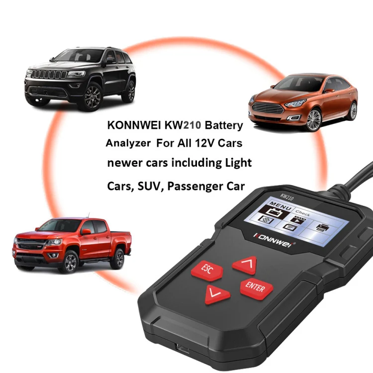 KONNWEI KW210 Car Battery Test Battery Capacity Resistance Battery Detector - Image 16