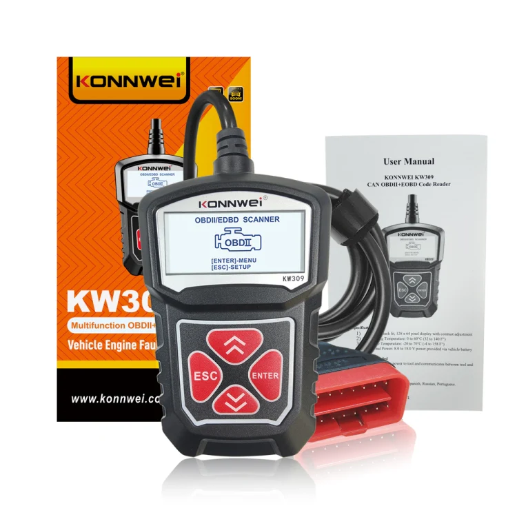 KONNWEI KW309 V309 V310 MS309 Code Reader OBD2 Scanner Diagnostic Tool(Black) - Image 5