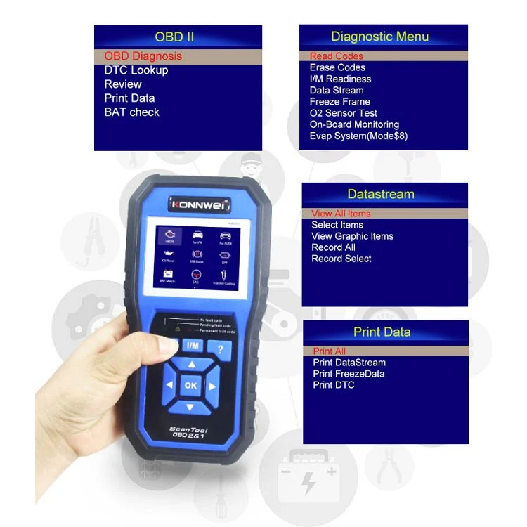KONNWEI KW450 Car 2.8 inch TFT Color Screen Battery Tester Support 2 Languages / System  XP WIN7 WIN8 WIN10 - Image 14