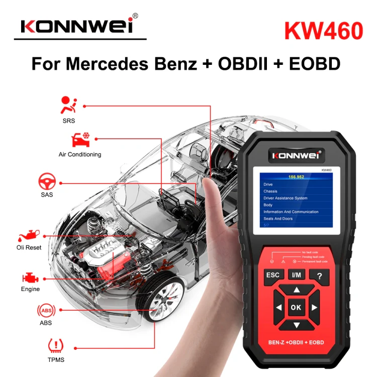KONNWEI KW460 Car 2.8 inch 12V Lead-acid Battery Tester Fault Diagnosis Instrument - Image 4