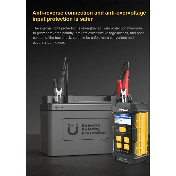 KONNWEI KW510 3 in 1 Car Battery Tester / Charger / Repairer, Support 8 Languages(US Plug) - Image 17