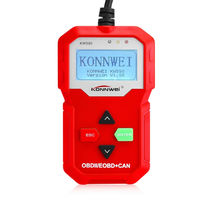 KONNWEI KW590 Mini OBDII Car Auto Diagnostic Scan Tools Auto Scan Adapter Scan Tool (Can Only Detect 12V Gasoline Car)(Red) - Image 5