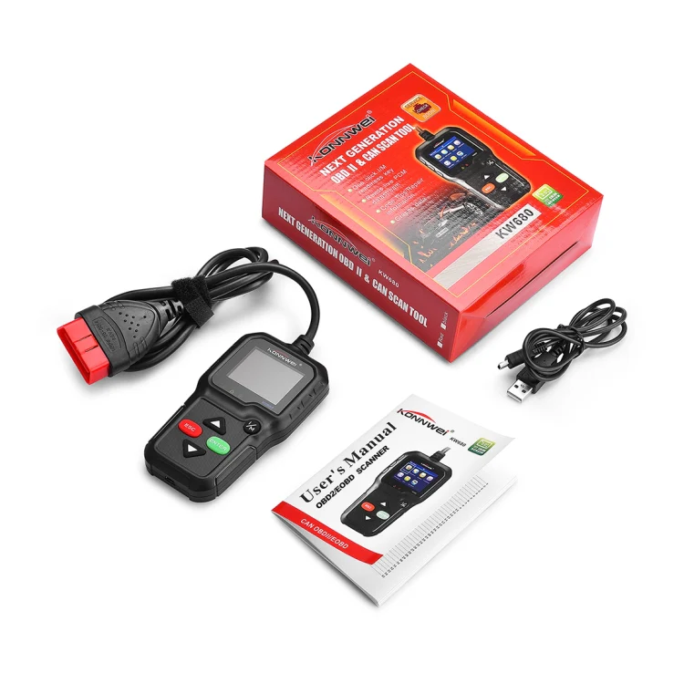 KONNWEI KW680 Mini OBDII Car Auto Diagnostic Scan Tools Auto Scan Adapter Scan Tool (Can Detect Battery and Voltage, Only Detect 12V Gasoline Car)(Black) - Image 6