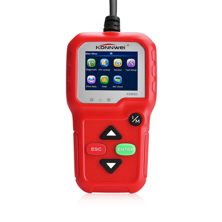 KONNWEI KW680 Mini OBDII Car Auto Diagnostic Scan Tools Auto Scan Adapter Scan Tool (Can Detect Battery and Voltage, Only Detect 12V Gasoline Car)(Red) - Image 5