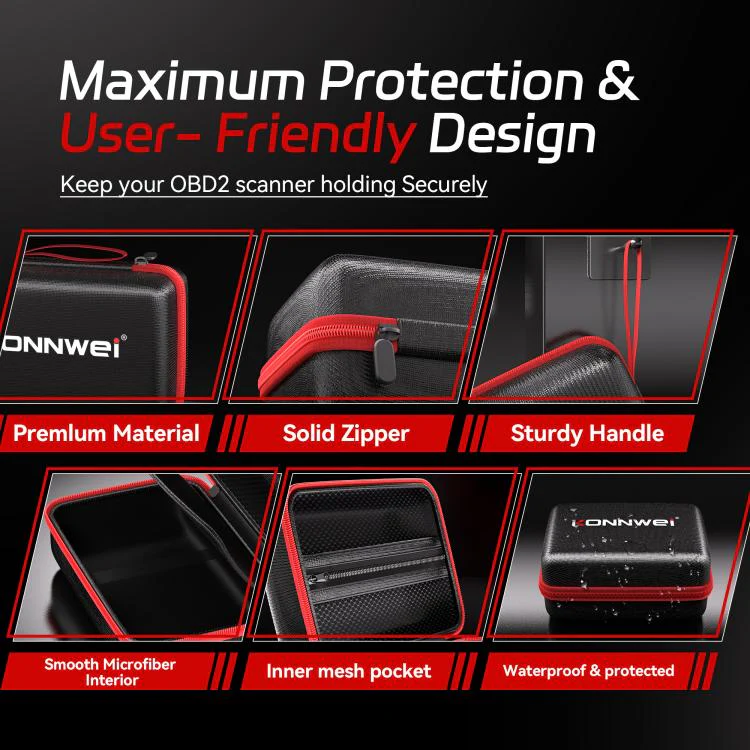 KONNWEI Large Capacity Portable Car Diagnostic Tool Storage Bag - Image 6