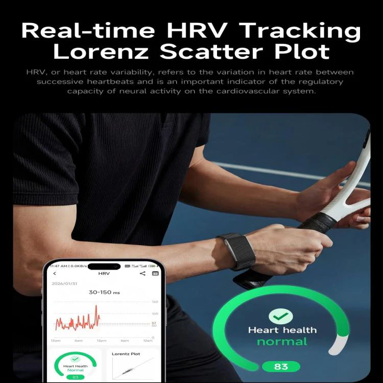 KR96 Pro Screenless Smart Bracelet Nylon Strap, Support Health Monitoring / Multiple Sports Modes(Gray) - Image 6