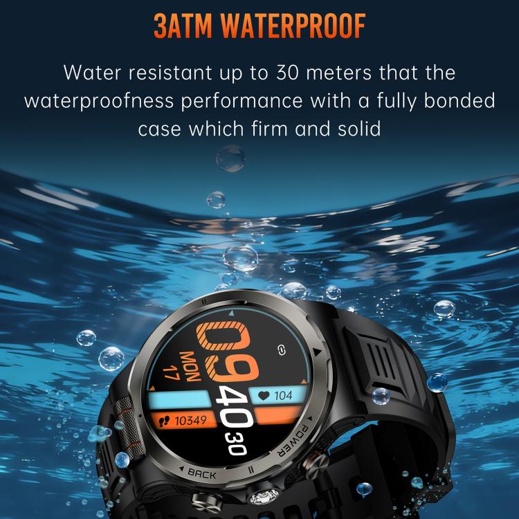 KT91 1.43 inch AMOLED Sports Smart Watch with Flashlight, Support Health Monitoring(Black) - Image 11