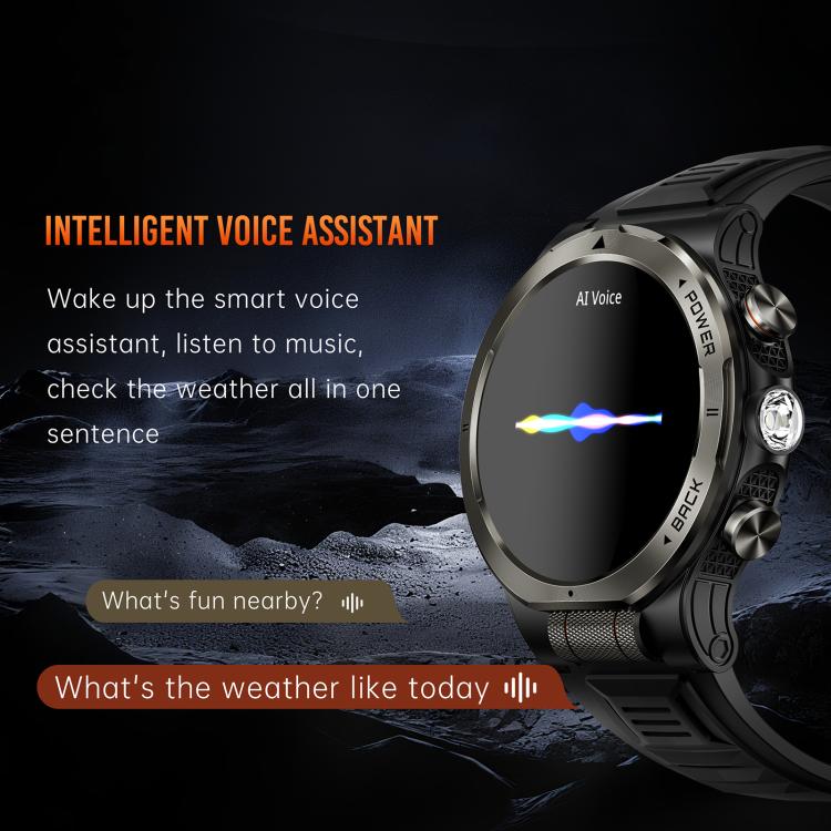 KT91 1.43 inch AMOLED Sports Smart Watch with Flashlight, Support Health Monitoring(Black) - Image 16