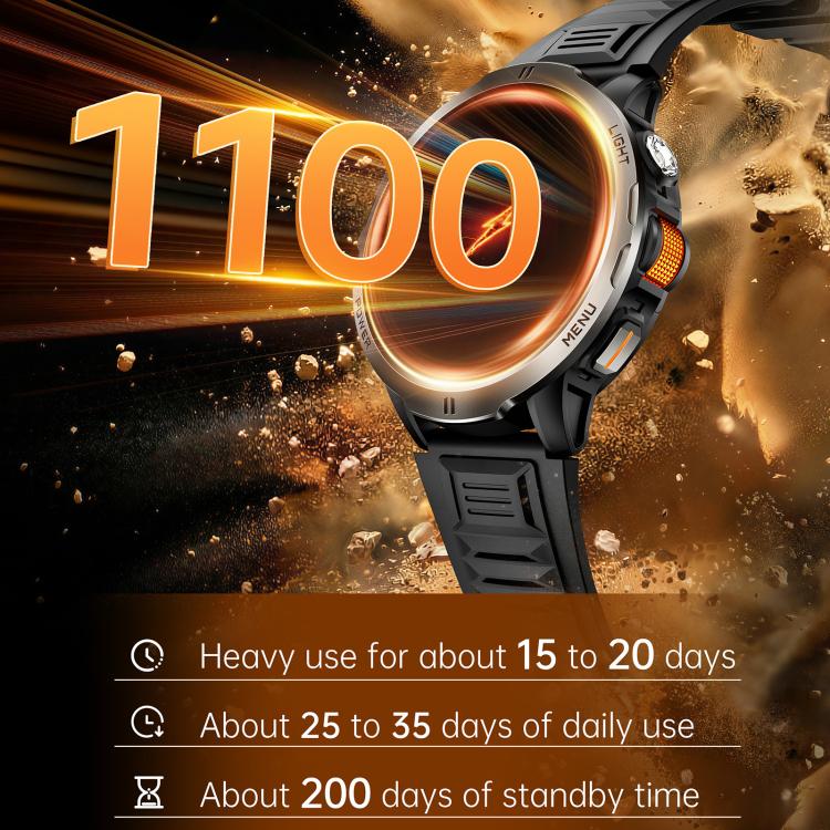 KT92 1.7-inch TFT Display 3ATM Smart Watch with Roller Control & 1000mAh Battery(Black Roller) - Image 10