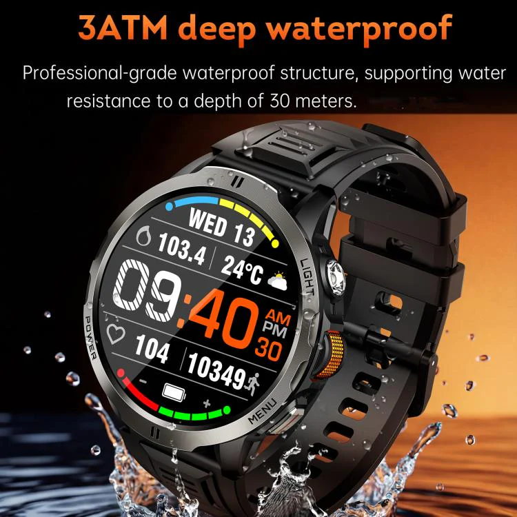 KT92 1.7-inch TFT Display 3ATM Smart Watch with Roller Control & 1000mAh Battery(Black Roller) - Image 11