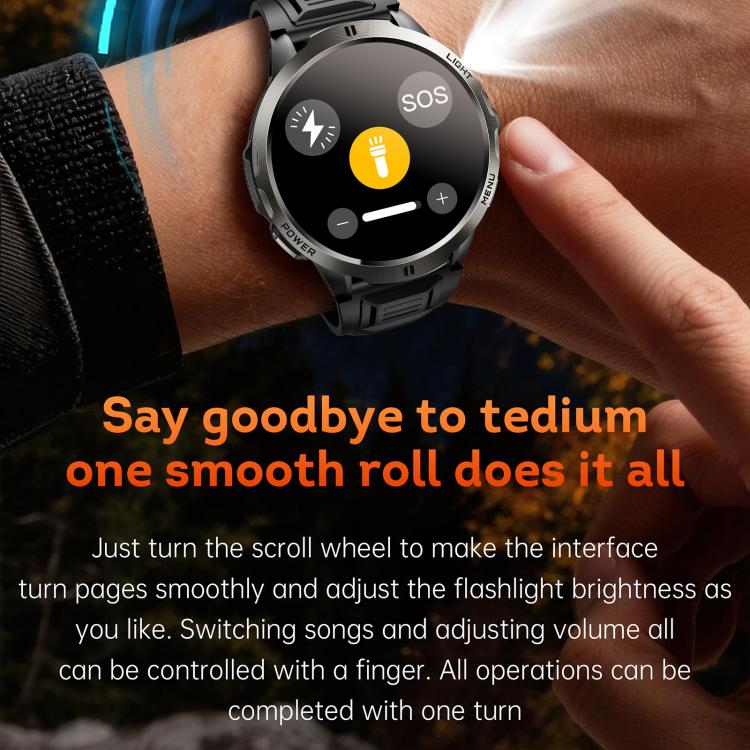 KT92 1.7-inch TFT Display 3ATM Smart Watch with Roller Control & 1000mAh Battery(Orange Roller) - Image 6