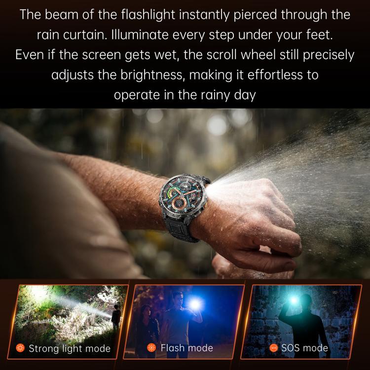 KT92 1.7-inch TFT Display 3ATM Smart Watch with Roller Control & 1000mAh Battery(Orange Roller) - Image 8