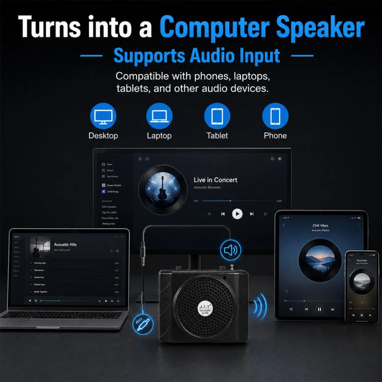 KU-898 Bluetooth Portable Microphone Teaching Voice Amplifier, Plug Type:EU Plug(Grey) - Image 7