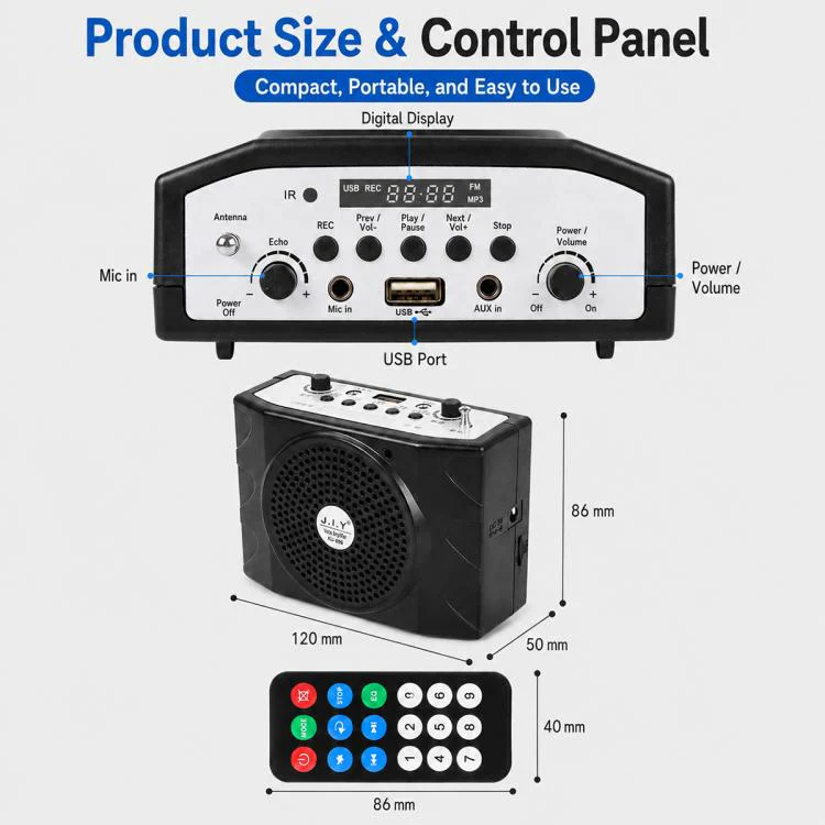 KU-898 Bluetooth Portable Microphone Teaching Voice Amplifier, Plug Type:US Plug(Grey) - Image 10