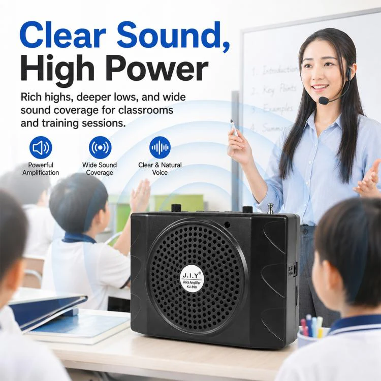 KU-898 Bluetooth Portable Microphone Teaching Voice Amplifier, Plug Type:US Plug(Grey) - Image 6