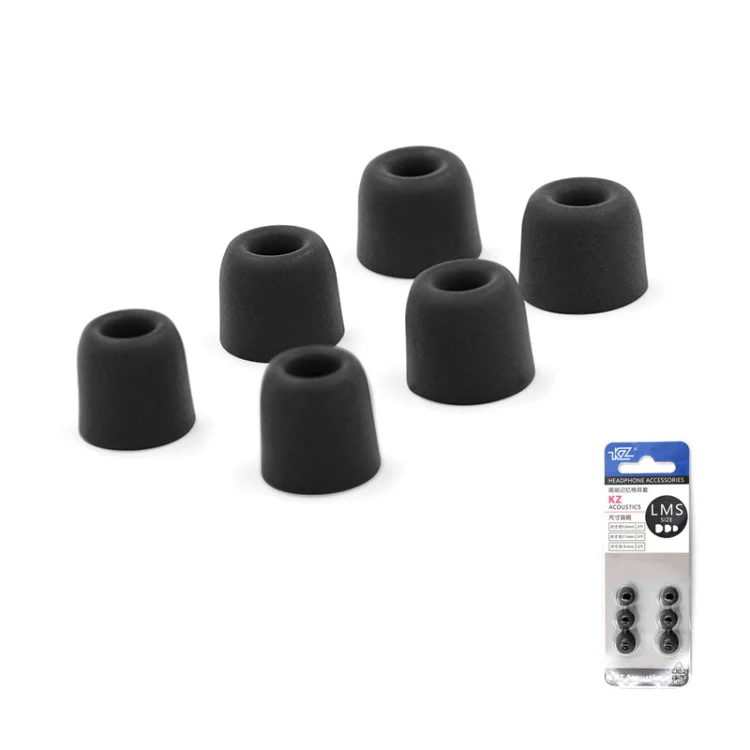 KZ 6 PCS Sound Insulation Noise Cancelling Memory Foam Earbuds Kit for All In-ear Earphone, Size: L & M & S(Black) - Image 2