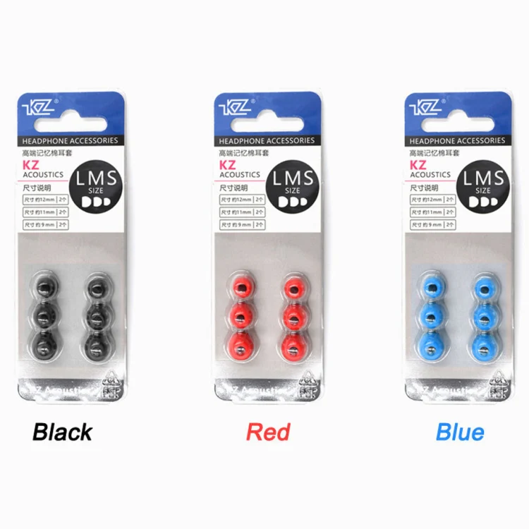 KZ 6 PCS Sound Insulation Noise Cancelling Memory Foam Earbuds Kit for All In-ear Earphone, Size: L & M & S(Black) - Image 5