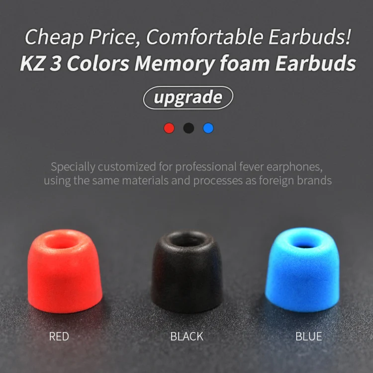 KZ 6 PCS Sound Insulation Noise Cancelling Memory Foam Earbuds Kit for All In-ear Earphone, Size: L & M & S(Black) - Image 7