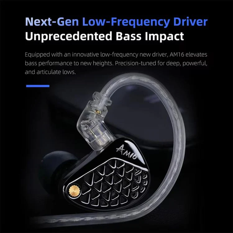 KZ-AM16 Dedicated Low-Frequency Drivers Music Gaming Hi-Fi 1.2m Wired Earphones, Spec: Balanced With Mic 3.5mm - Image 6