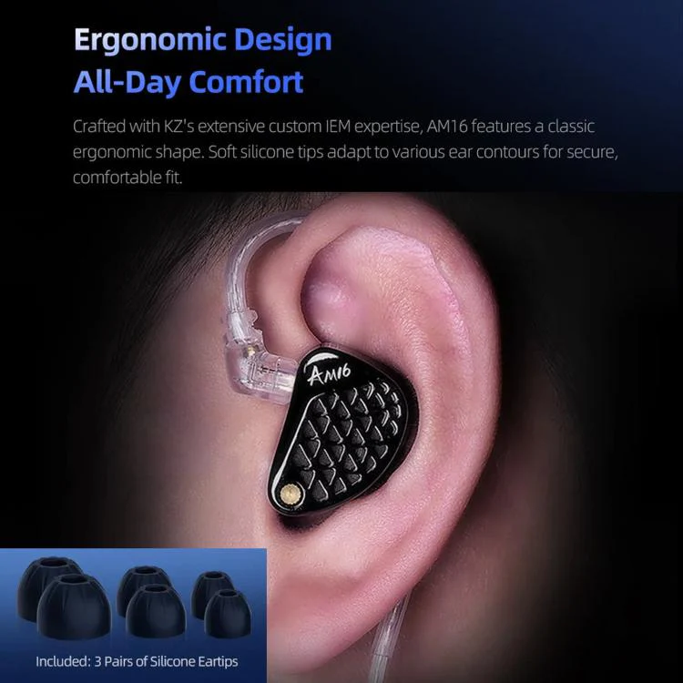 KZ-AM16 Dedicated Low-Frequency Drivers Music Gaming Hi-Fi 1.2m Wired Earphones, Spec: Bass Enhanced Standard 3.5mm - Image 11