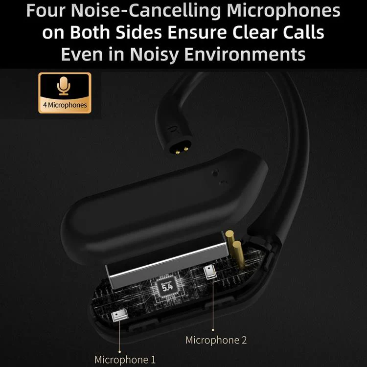 KZ AN01 HD Wireless Bluetooth 5.4 Earhook Active Noise Reduction Hi-Fi Gaming Earphones - Image 7