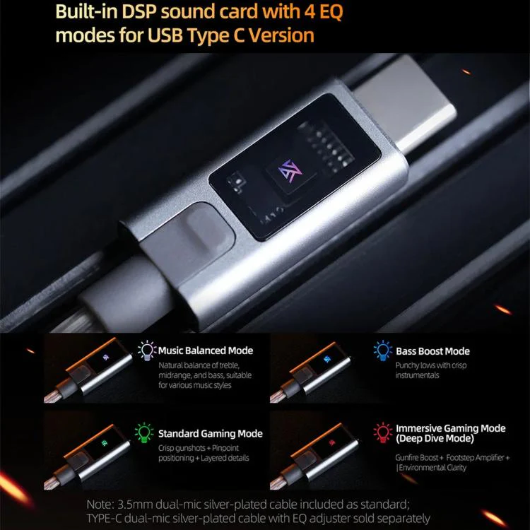 KZ-Gale HiFi 1.2 m Wired Game Earphones, Spec: Black Standard 3.5mm - Image 9