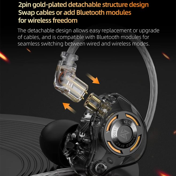 KZ-Gale HiFi 1.2 m Wired Game Earphones, Spec: White With Mic 3.5mm - Image 6