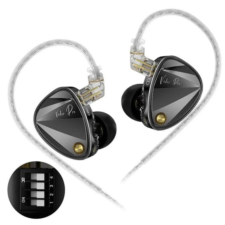 KZ Vader Pro Hifi Bass 6-Driver Dynamic Music In Ear 1.2m Wired Earphones, Spec: Bass Enhanced Standard