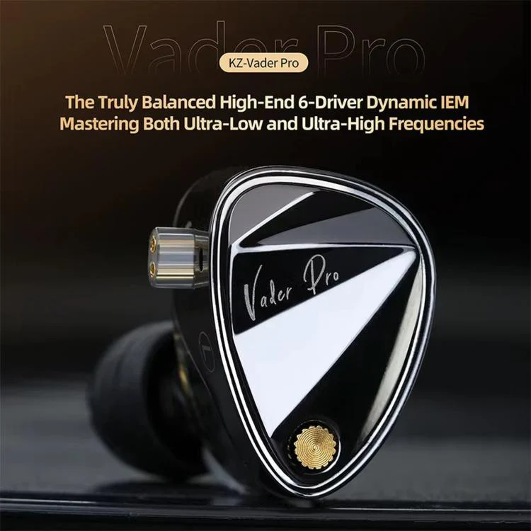 KZ Vader Pro Hifi Bass 6-Driver Dynamic Music In Ear 1.2m Wired Earphones, Spec: Bass Enhanced Standard - Image 2