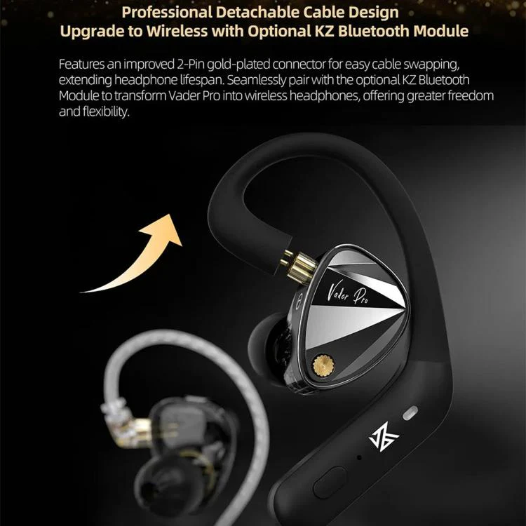 KZ Vader Pro Hifi Bass 6-Driver Dynamic Music In Ear 1.2m Wired Earphones, Spec: Bass Enhanced Standard - Image 8