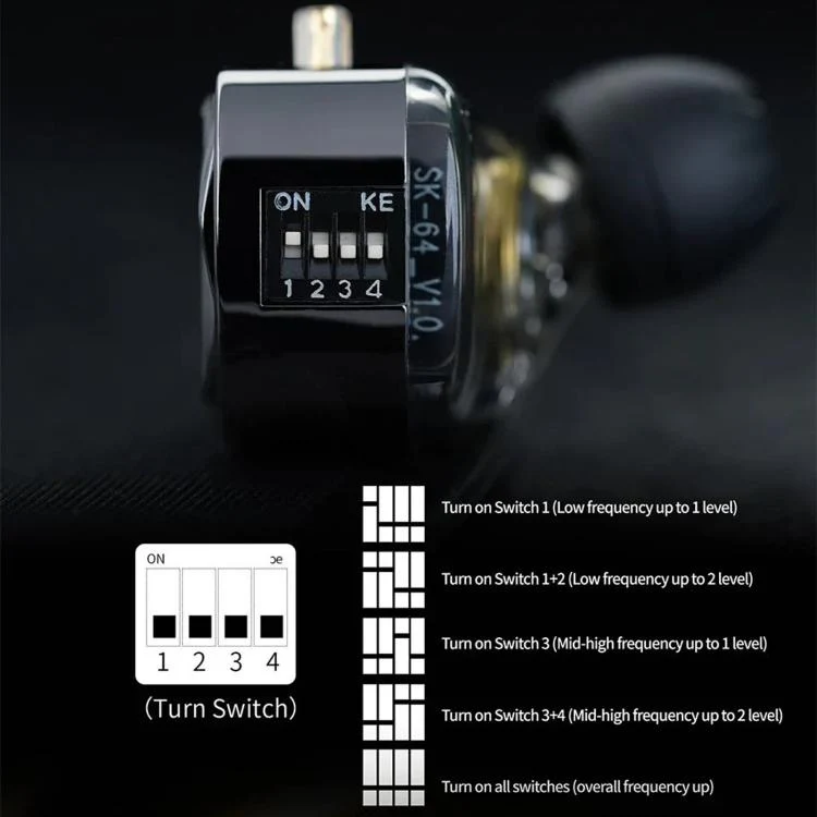 KZ Vader Pro Hifi Bass 6-Driver Dynamic Music In Ear 1.2m Wired Earphones, Spec: HM Curve With Mic - Image 10