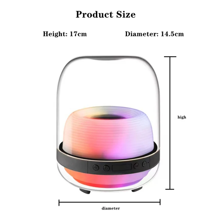 L20 15W Transparent Luminous 6D Stereo Wireless Bluetooth Speaker(Black) - Image 3