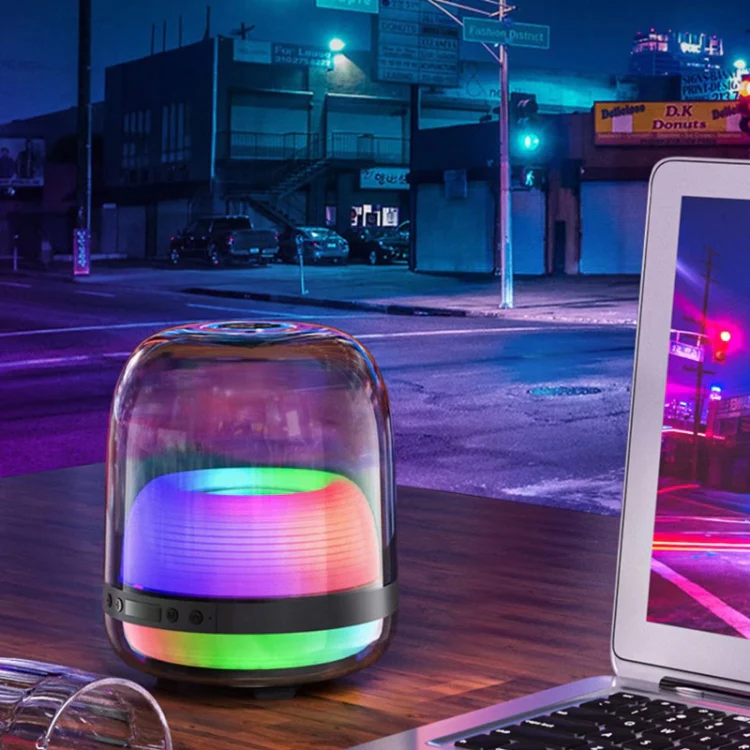L20 15W Transparent Luminous 6D Stereo Wireless Bluetooth Speaker(Black) - Image 6