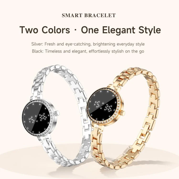 L6 Smart Watch Fashion Bracelet, Support Health Monitoring / Raise To Wake Screen(Silver) - Image 13