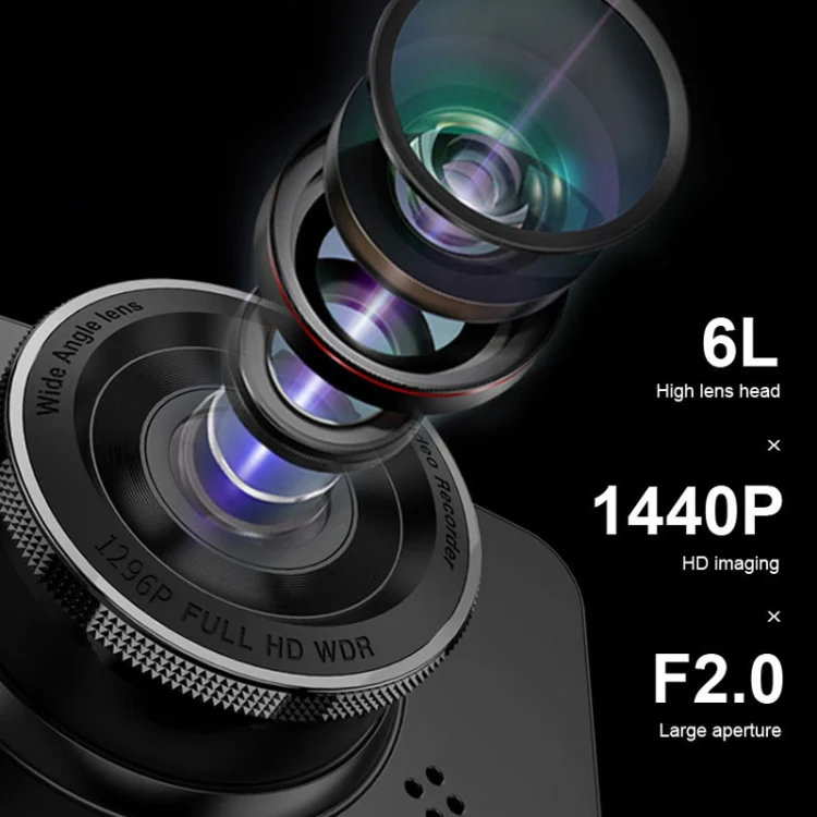 L601 HD Night Vision Electronics Dog Reversing Image Driving Recorder, Style: Standard Version(Double Recorded) - Image 4