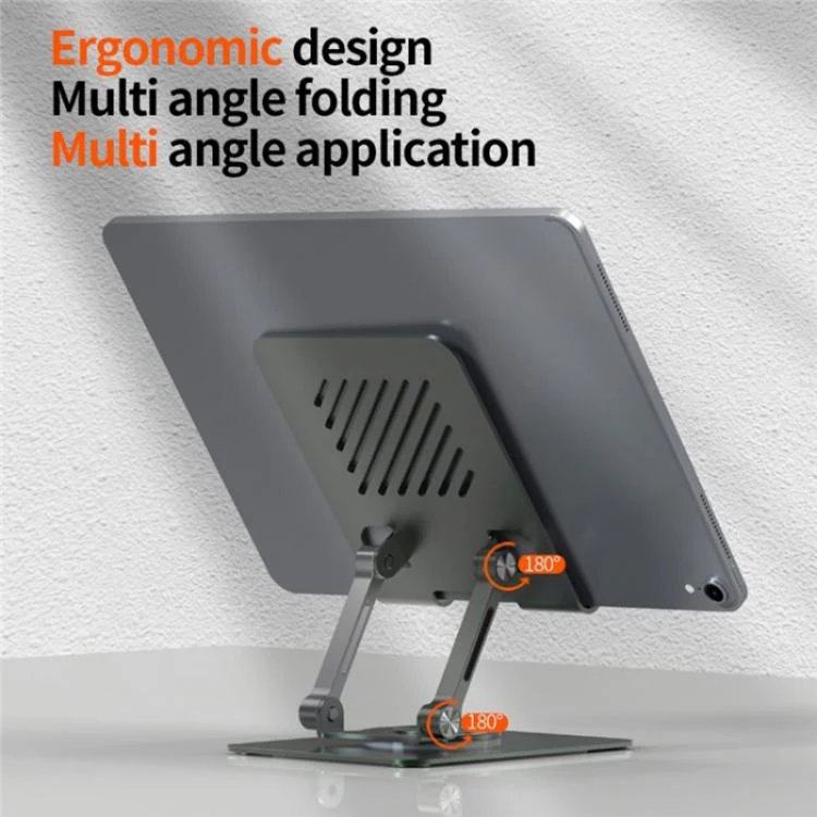 L8 2 in 1 360 Degree Rotating Foldable Desktop Phone Tablet Metal Cooling Holder - Image 11