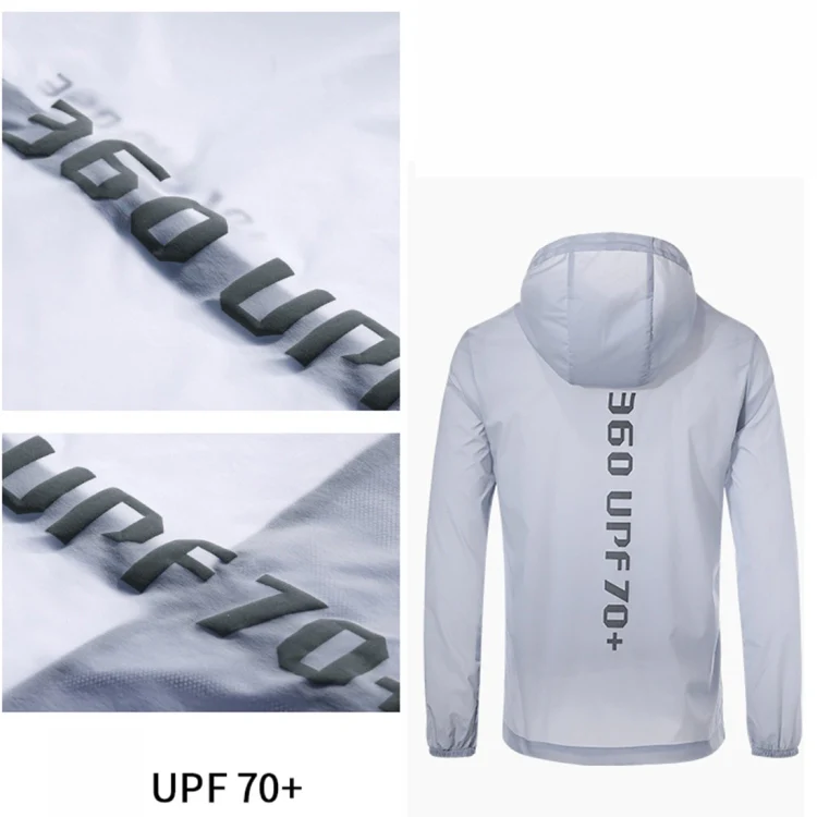 Ladys Outdoor UV Proof Breathable Lightweight UPF 70+ Couples Sun Proof Clothes (Color:Beige Size:S) - Image 4