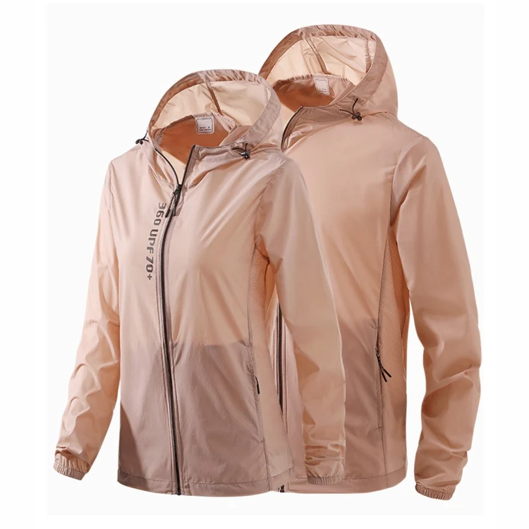 Ladys Outdoor UV Proof Breathable Lightweight UPF 70+ Couples Sun Proof Clothes (Color:Brown Size:XXXXL) - Image 2