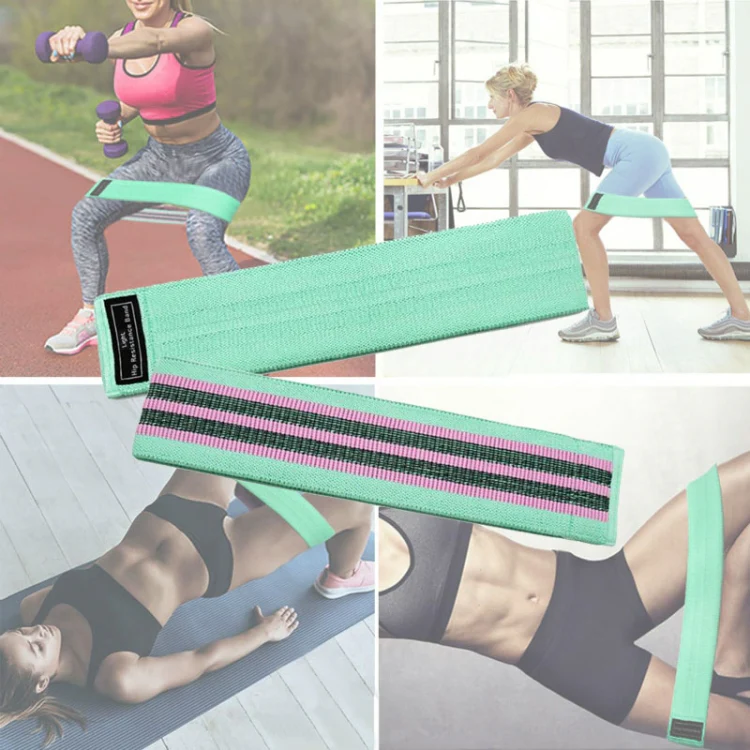 Lake Blue Weak Pull Polyester-cotton + Latex Yarn Loop Tension Band Yoga Resistance Band, Size: 76 x 8cm - Image 2