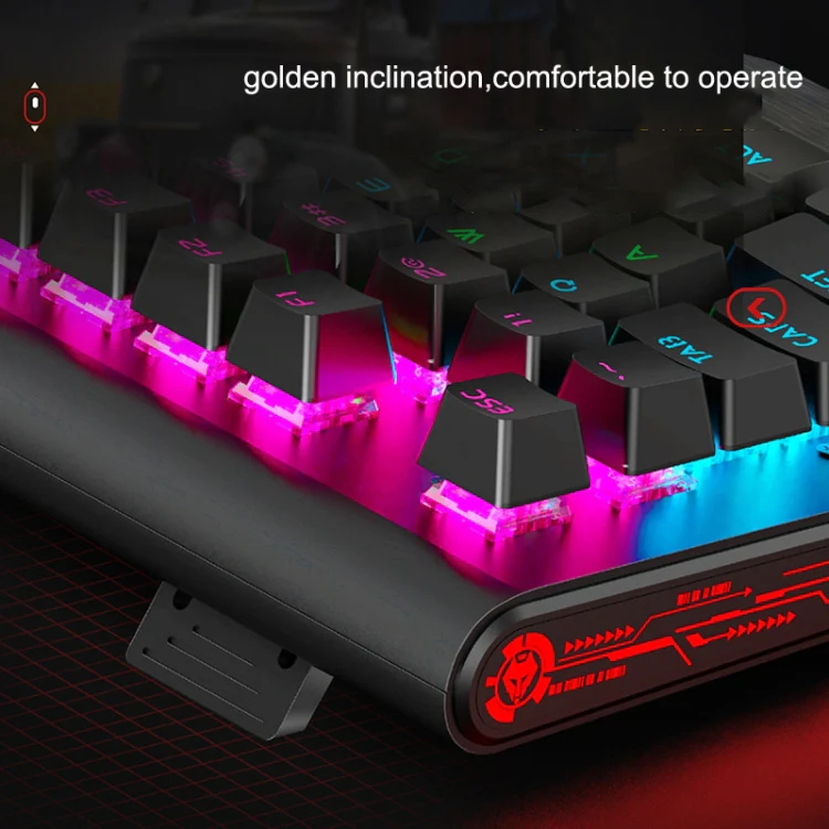 LANGTU K1000 104 Keys Luminous Wired Keyboard, Cable Length: 1.5m(Black Green Shaft Mixed Light) - Image 4