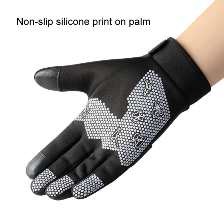 LANYIER Fall Winter Men Outdoor Motorcycle Gloves Riding Warm Windproof Anti-Slip Waterproof Touch Screen Gloves, Size: Average(Red) - Image 4