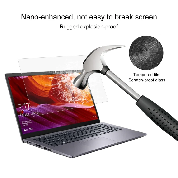 Laptop Screen HD Tempered Glass Protective Film For Asus PX574FB8265 15.6 inch - Image 3