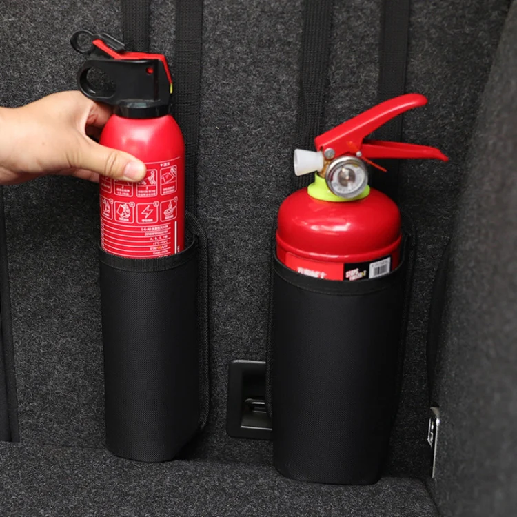Large Car Fire Extinguisher Storage Bag Auto Seatback Bag Cup Holder - Image 2