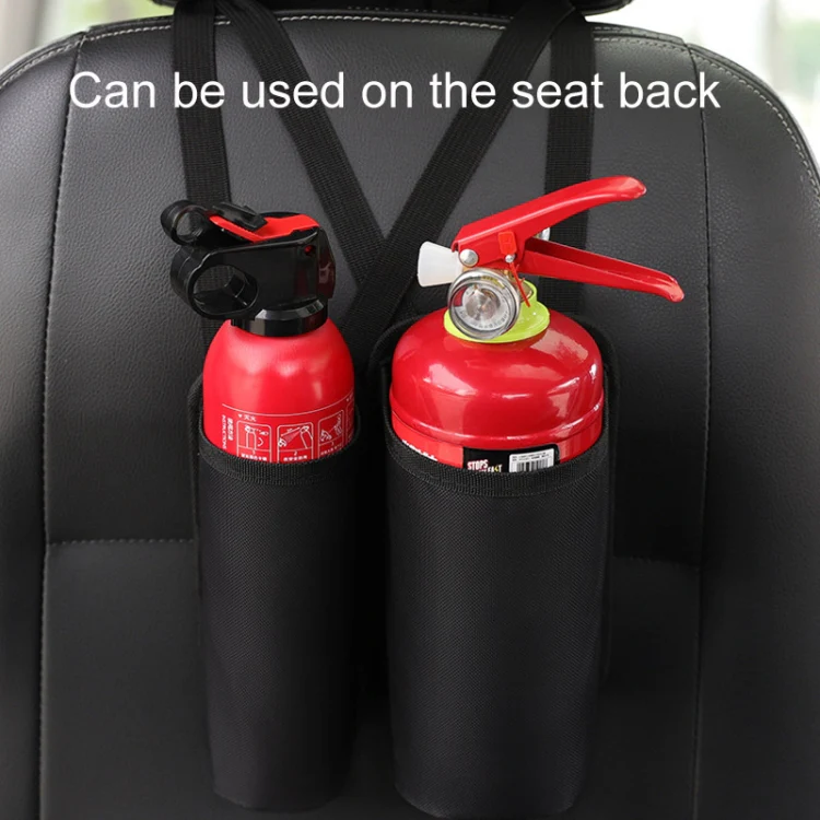 Large Car Fire Extinguisher Storage Bag Auto Seatback Bag Cup Holder - Image 7